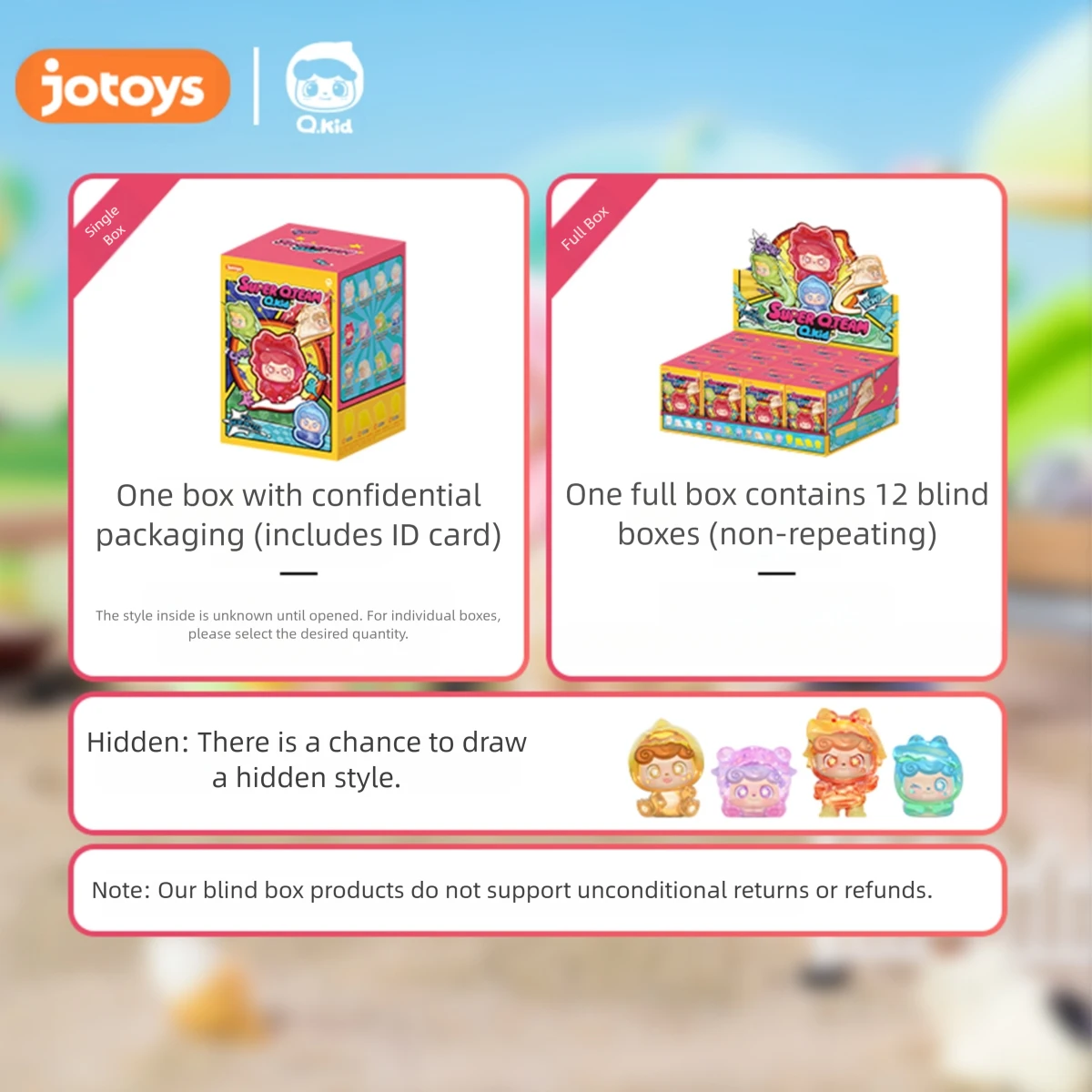 HIPLAY JOTOYS Q.kid Super Q.Team Mini Series Set Box Blind Box Figure