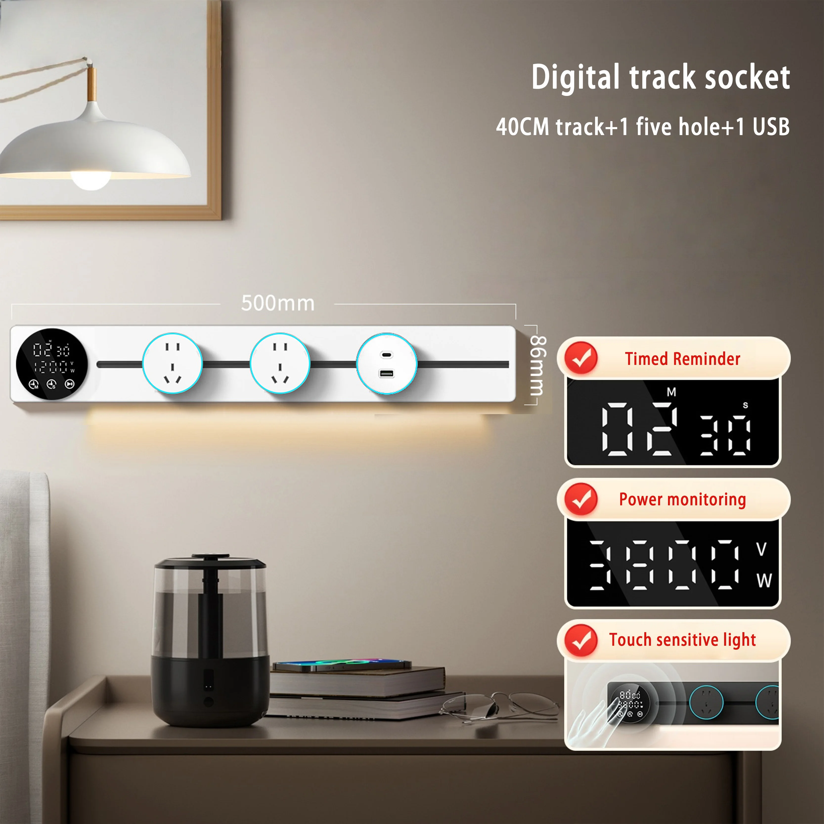 Modern Luxury 5m Cable Aluminum Alloy Tabletop Universal Outlets 32A/15A Rated Current 2 USB Output UK EU US AU Adapters for IT
