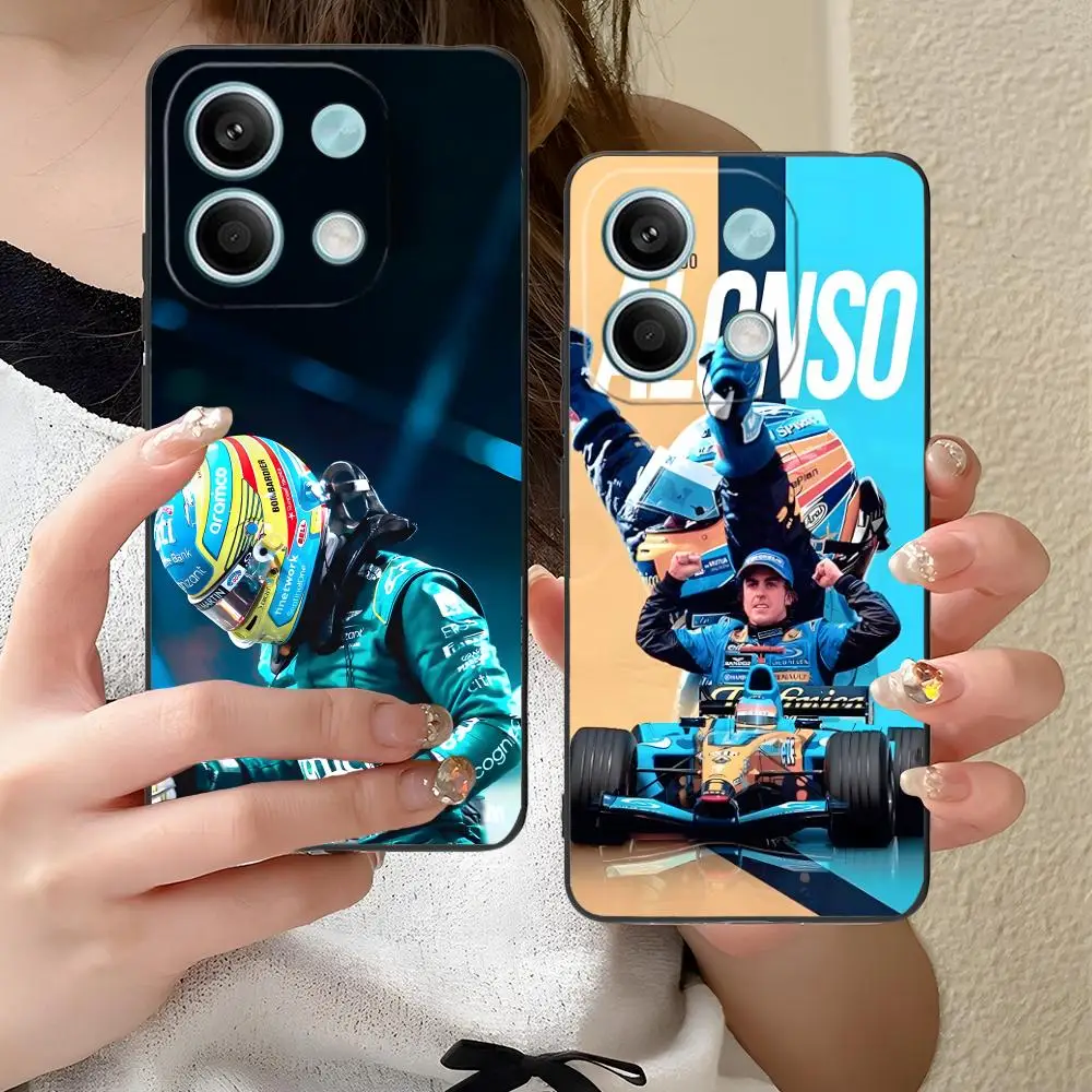 Fernando A-Alonso Phone Case for Xiaomi Redmi Note 14 13 12 11 10 9 S A Pro Plus Lite 5G Black Smartphone Luxury Pretty #4
