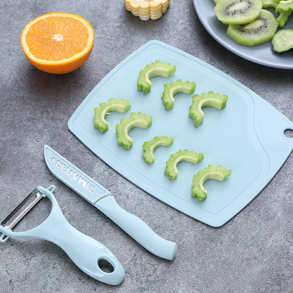 3 Pieces Ceramic Fruit Knife S - Baby Food Knife Set 评论和价格