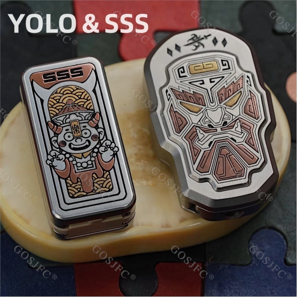 

YOLO STUDIO ＆SSS EDC 2PCS Stainless Steel Fidget Slider Fidget Toys For Adults