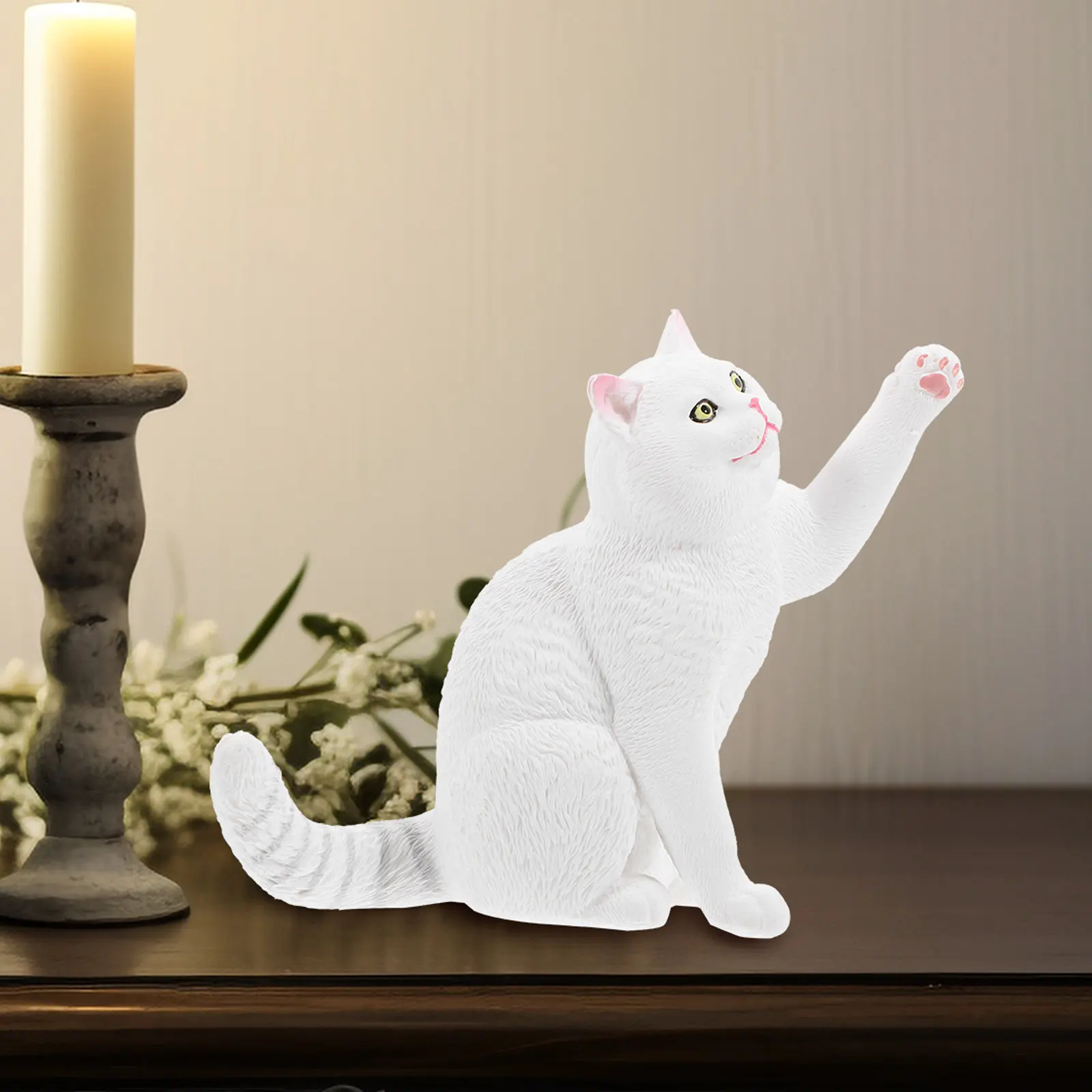 

Статуэтка кошки Британская короткошерстная: изысканный мультяшный дизайн, яркие цвета, реалистичная поза, настольное украшение для любителей кошек