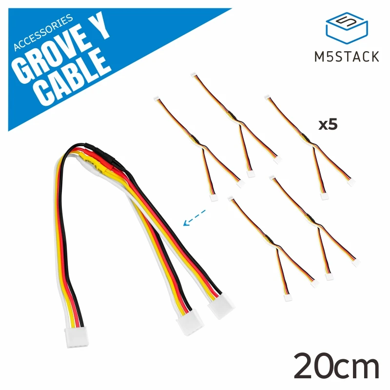 M5Stack Official Grove Y Cable 20cm (5pcs)