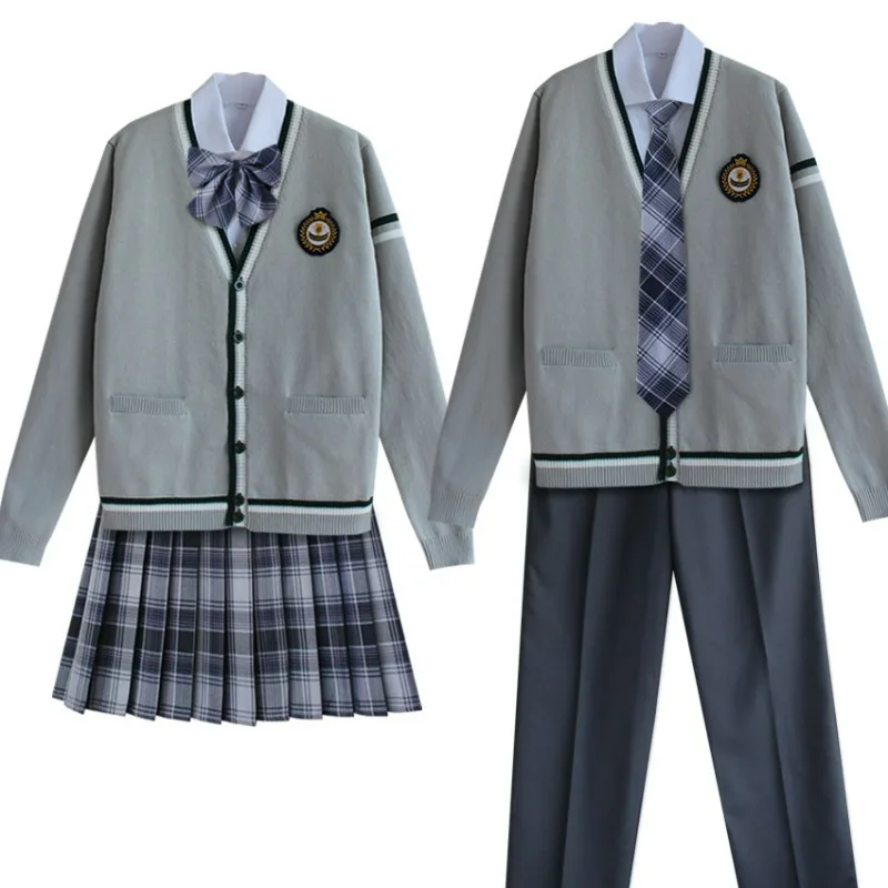 Set maglione cardigan uniforme giapponese JK lavorato a maglia uniforme scolastica per studenti per uomini e donne