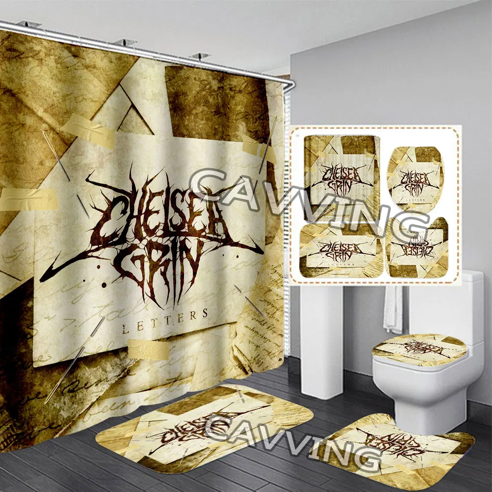 

3D занавеска для душа Челси Грин, водонепроницаемая занавеска для ванной, комплект Противоскользящих ковриков для ванной комнаты, коврик для туалета, ковер, домашний декор H01