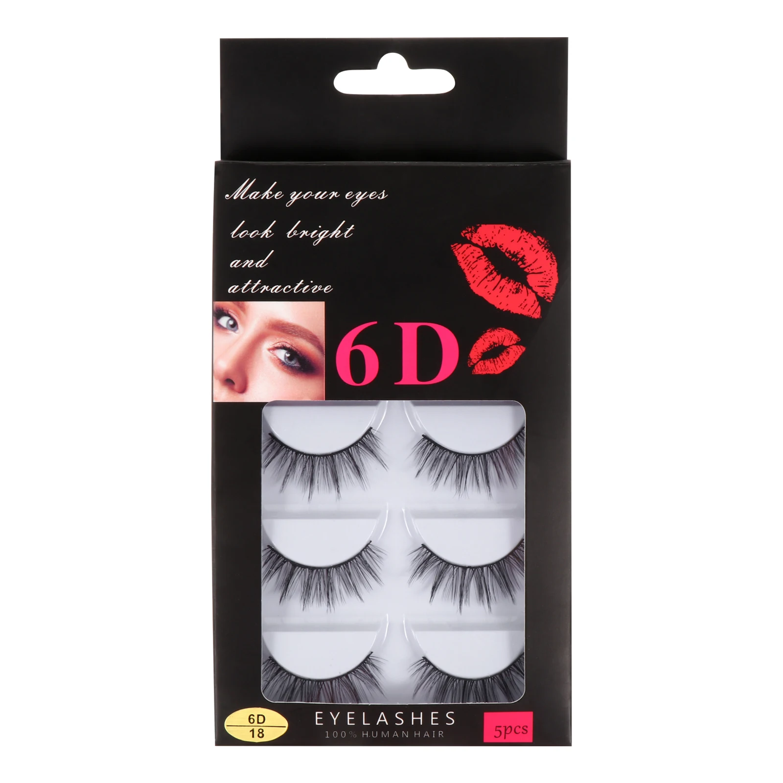 

5 Pairs Fake Eyelashes False Cross Voluminous Artificial Fiber Handmade Man