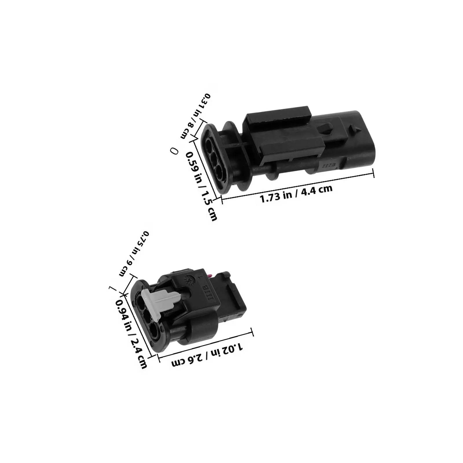 2Pcs Car Rear Bumper Parking Radar Sensor Plugs Compact Male Female Connectors Vehicle Electric Eye Reversing Radar Power