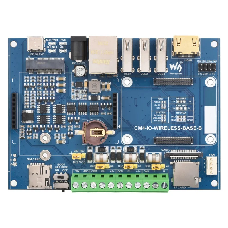 Промышленный IoT 4G LTE UPS беспроводной модуль расширения для RPI Raspberry Pi, компьютерный модуль 4 CM4 Lite с