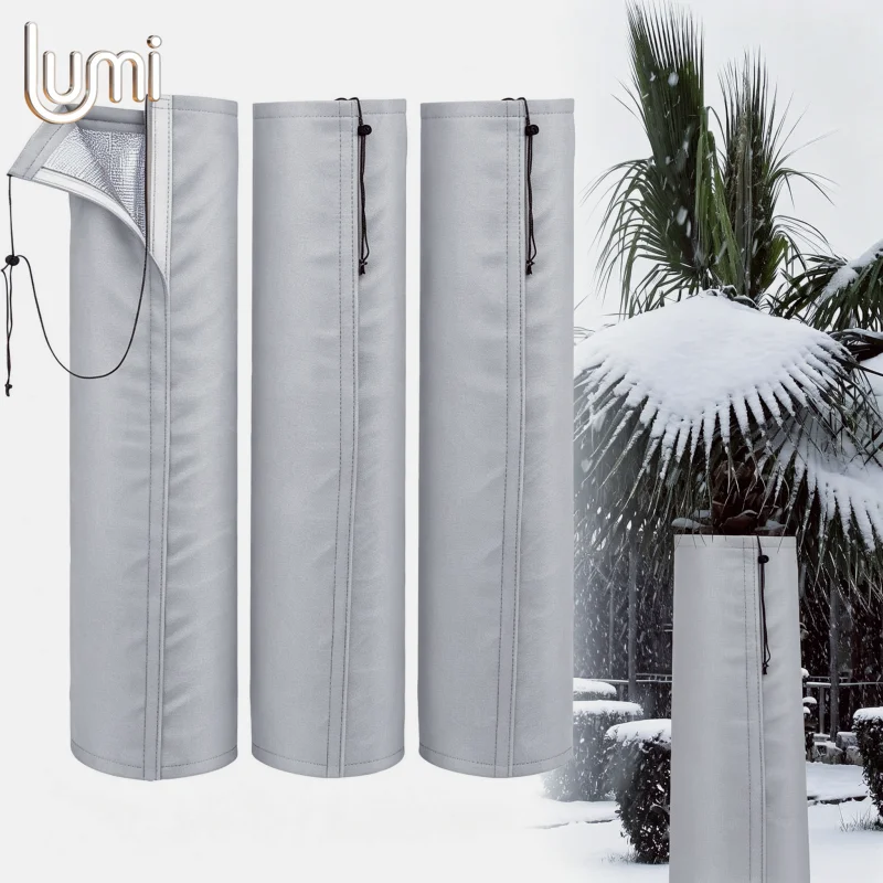 Oxford Cloth Plant Tree Trunk Protector Cover Winter Frost Freeze Protection Bag Reusable Warm Tree Guard Anti‑Freeze Shield