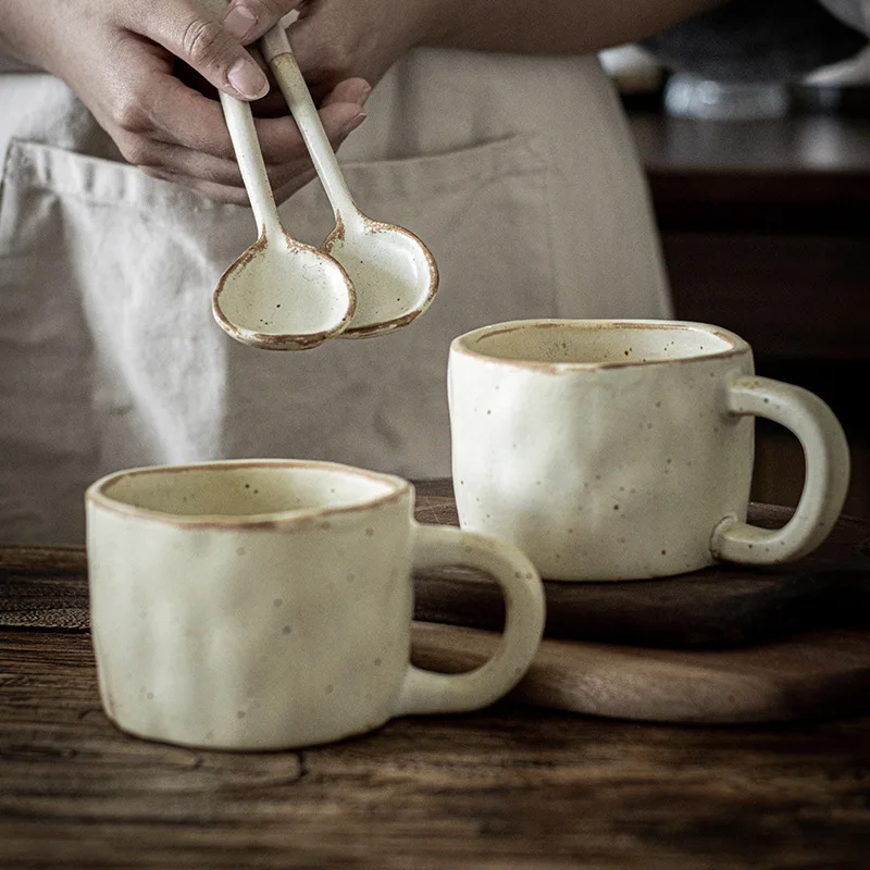 Japoński Vintage ceramiczny kubek do kawy śniadanie kubek na mleko kubek wody kawa Latte kubek do biura kubek dla par prezent dla przyjaciół