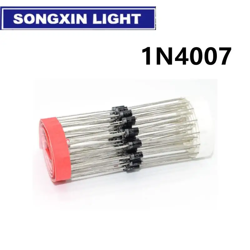SAMIROB New 100PCS 1N4007 4007 1A 1000V DO-41 High quality Rectifier Diode IN4007 1n4007