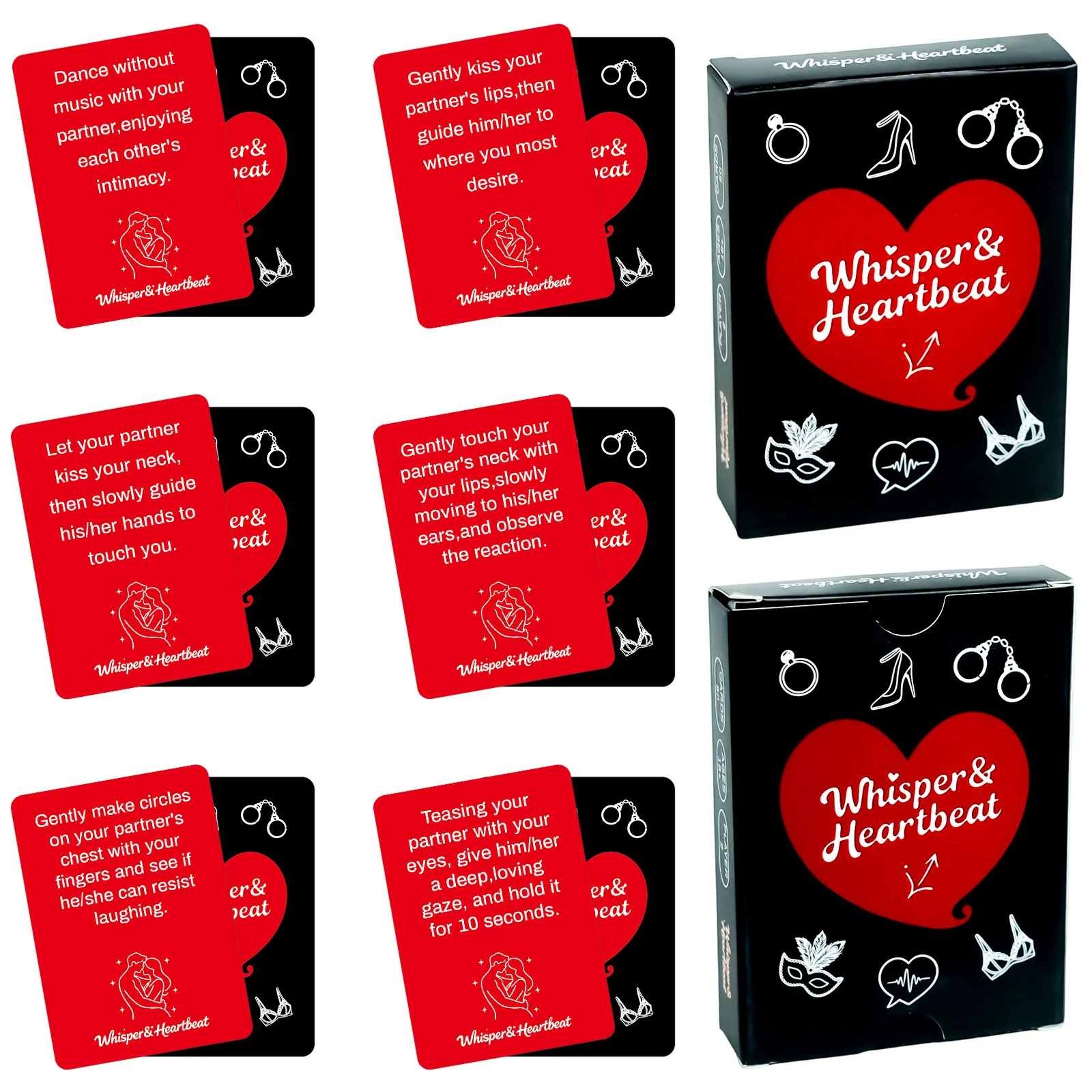 Set di giochi per l'intimità potabile per coppie da 50 carte, carte da sfida da 8,9x6,4 cm, perfetti per appuntamenti, divertimento in camera da letto e feste per adulti