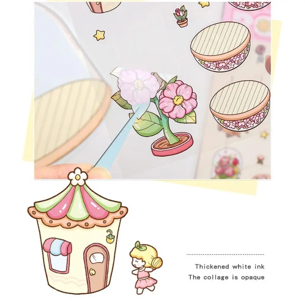 New Cartoon 3D Landscaping Stickers Tree House DIY Three-dimensional Sticker Visual Stacking 3D Miniature Scene Sticker Children