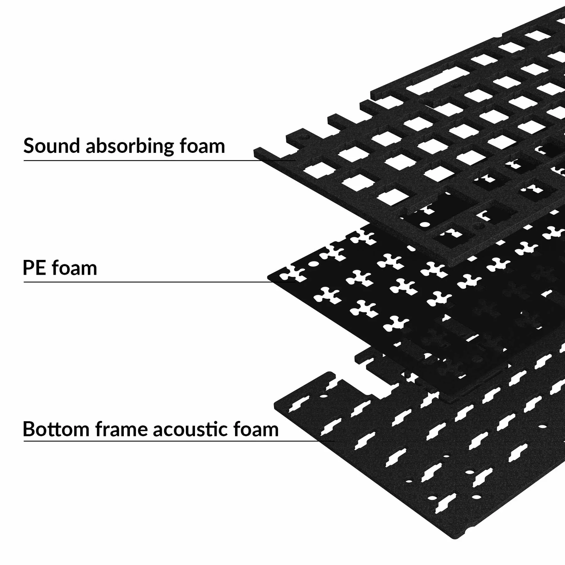 Imagem -02 - Keychron Acústico Upgrade Kit q1 q1 Pro q1 Max Teclado Personalizado