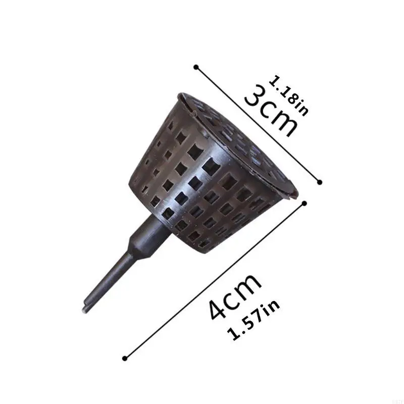 587F 100 PCS/حزمة سلال الأسمدة النباتية مع الغطاء أوركيد زراعة حديقة الجذر الجذر أواني بونساي الزراعة أكواريوم بورتا