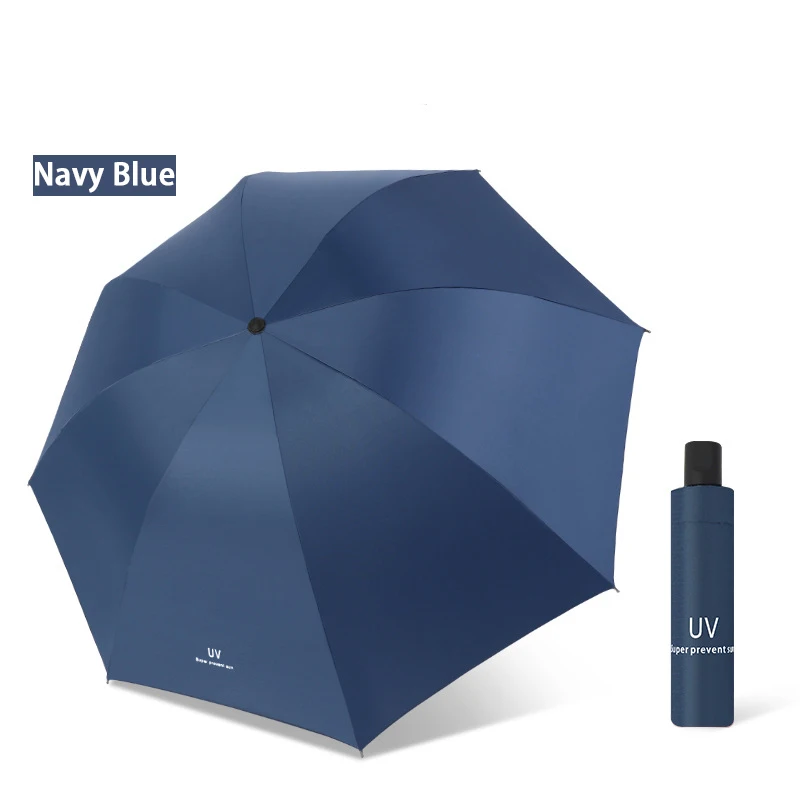 Foldable Manual Umbrella, Waterproof and Windproof Umbrella, Anti-UV Umbrella for Sunny Or Rainy Days, Simple Solid Color Umbrel