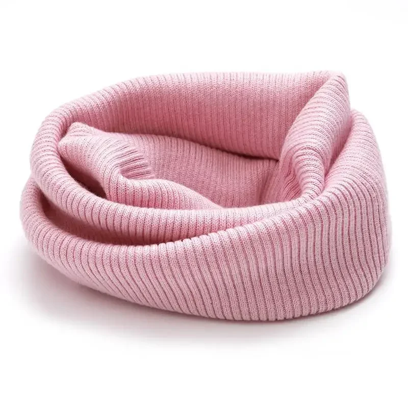 Unisex Winter Casual Outdoor Knitted Snood Solid Color Simplicity Comfortable Knitting WoolFashion Universal Neck Warmer Scarves