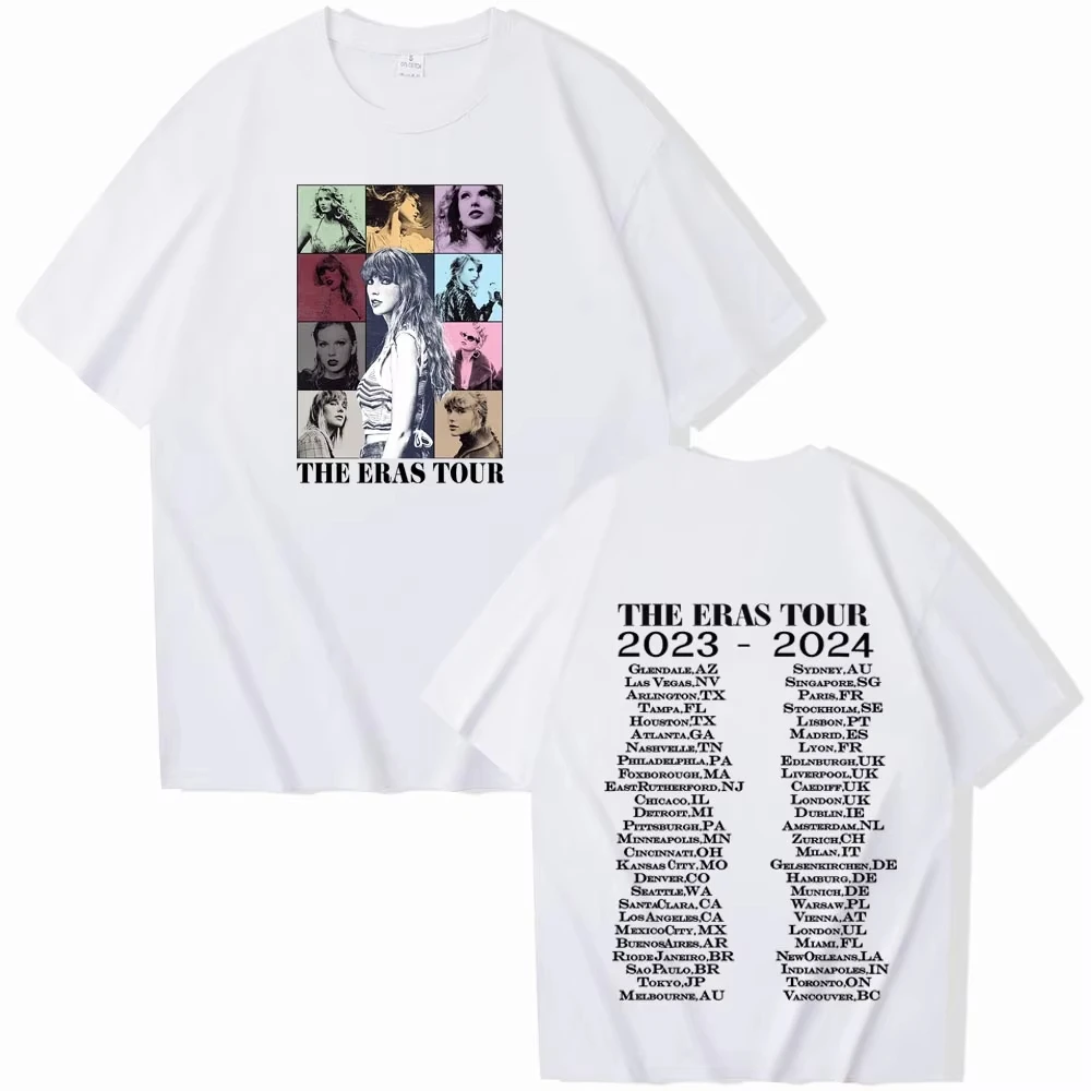 T.S The Era Tour Print T-shirt Man Women Harajuku O-neck Short Sleeve T-Shirt Casual Fans