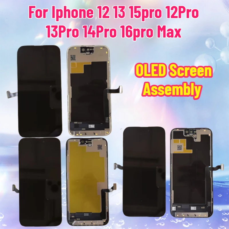 New OLED Screen Assembly FHD LCD Display Pantalla for Iphone 12 13 15pro 12Pro 13Pro 14Pro 16pro Max Screen Assembly
