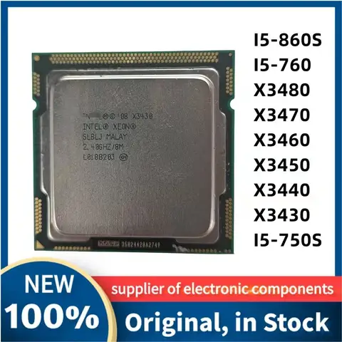X3430 X3440 X3450 X3460 X3470 X3480 CPU 4 plantesirdek I5-750S I5-760 I7-860S 45 nm LGA1156