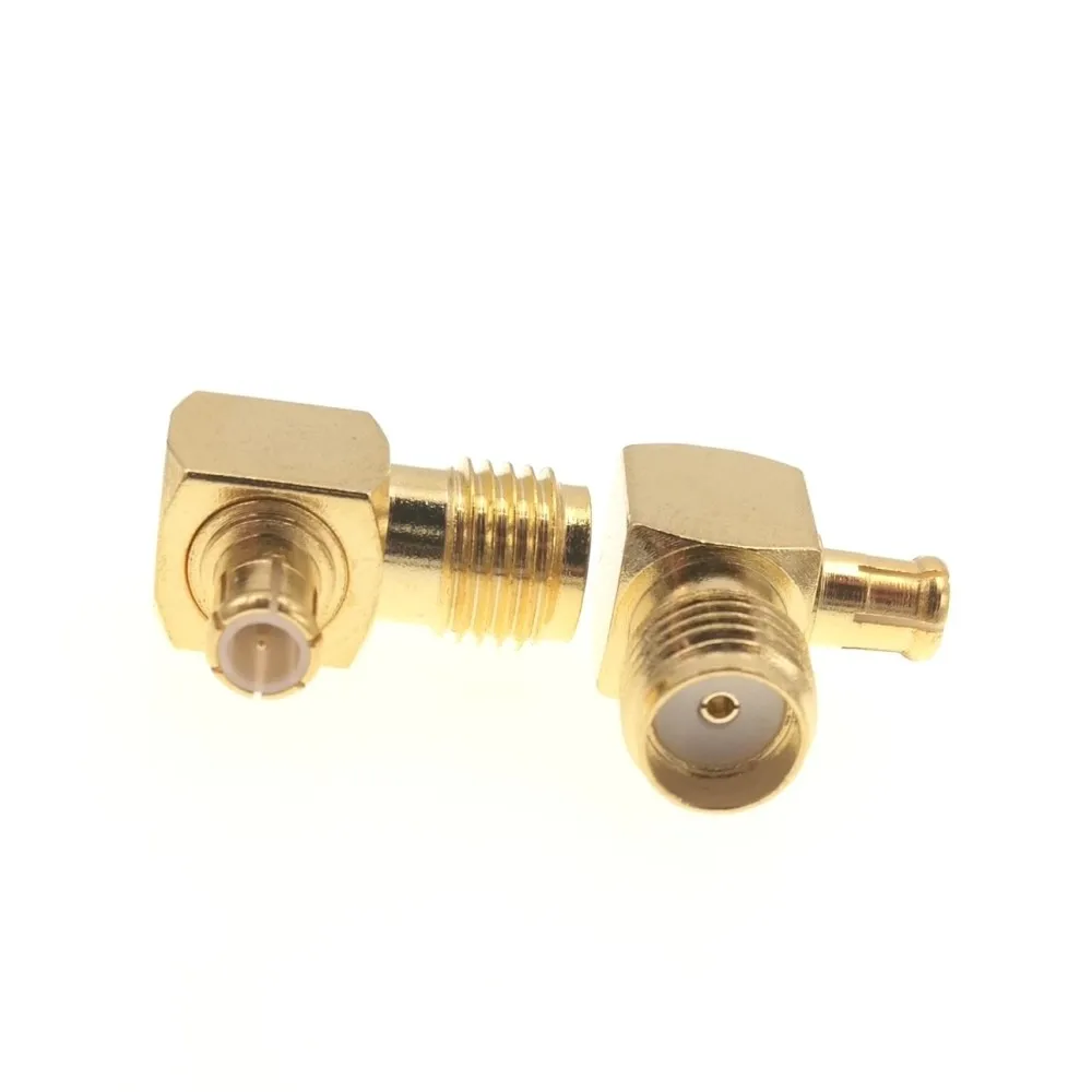 ADAPTER SMA Female to MCX Male Right Angle Gold Plated 1PC