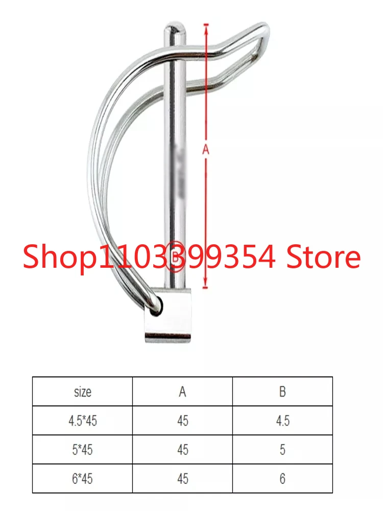 Stainless Steel 316 Quick Lock Release Trailer Towing Coupler Safety Pin Bicycle Stroller Cargo Boat stage leg Hitch Hook Clip