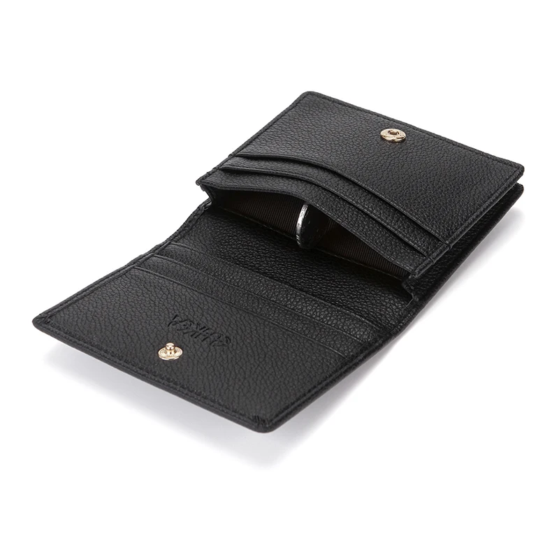 Men's Mini PU Leather Wallet Business Casual Multi-card Slot Card Holder With Button Lock