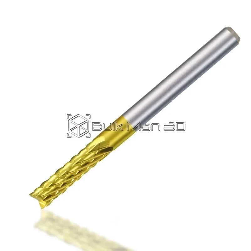 10Pcs PCB Carbide Milling Cutter 0.5mm-3.175mm Titanium Coated End Mill CNC Router Bit Straight Shank Milling Woodworking Tool