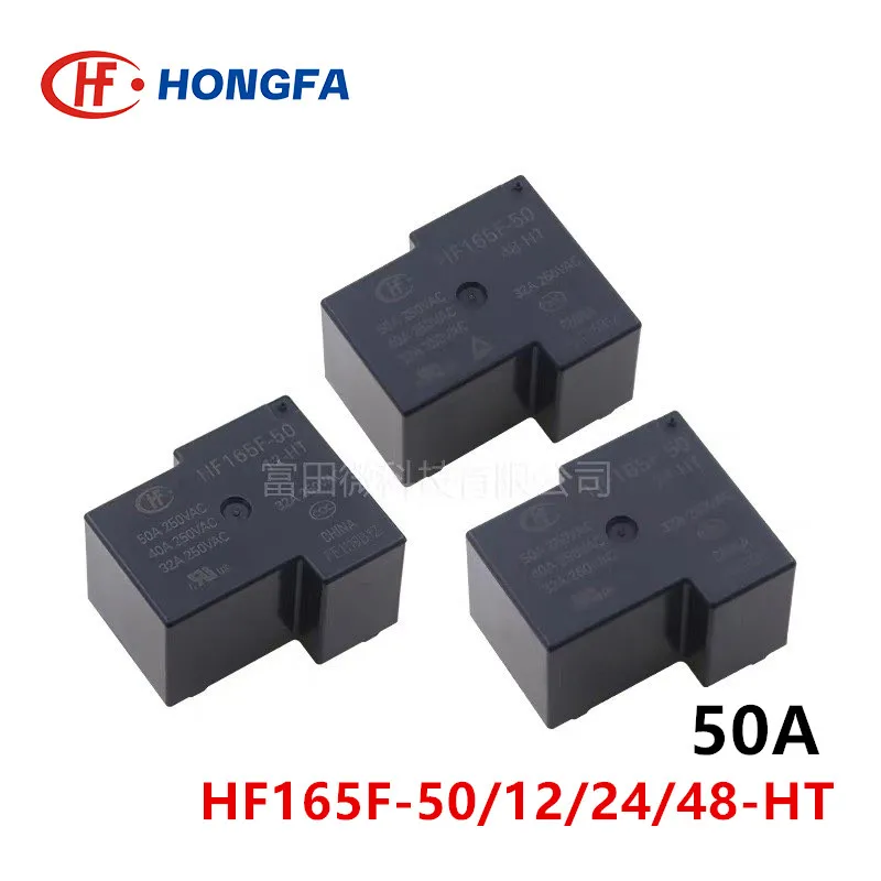 

1Pcs HONGFA T90 Series Relay HF165F-50/5/12/24/48-HT 4Pin 50A Power Relay for 5V 12V 24V 48V Electrical Control Systems