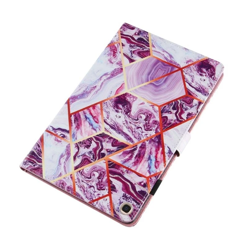 LX0B Marble Design Case Fit Folio Stand For Galaxy Tab A 10.1 2019 SM-T510