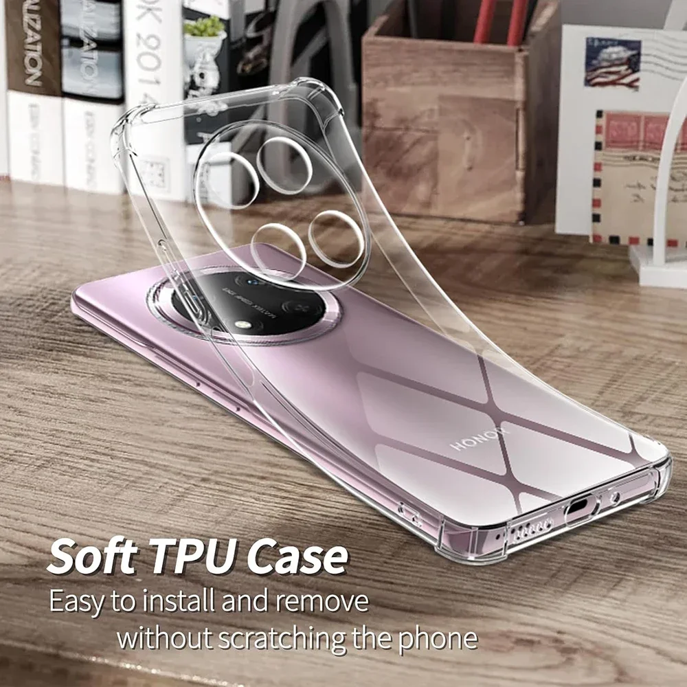 2 Buah Casing Lunak Silikon Tahan Benturan untuk Huawei Honor Magic7 Magic6 Magic5 Magic4 Magic3 Magic 7 6 5 4 3 Pro Rak Penutup Ultra Tipis