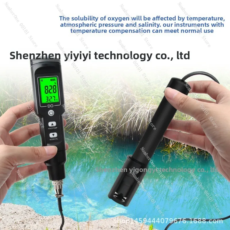 Digital Portable Dissolved Oxygen Meter 0.0-30mg/L Aquaculture Fish Pond Water Oxygen Analyzer