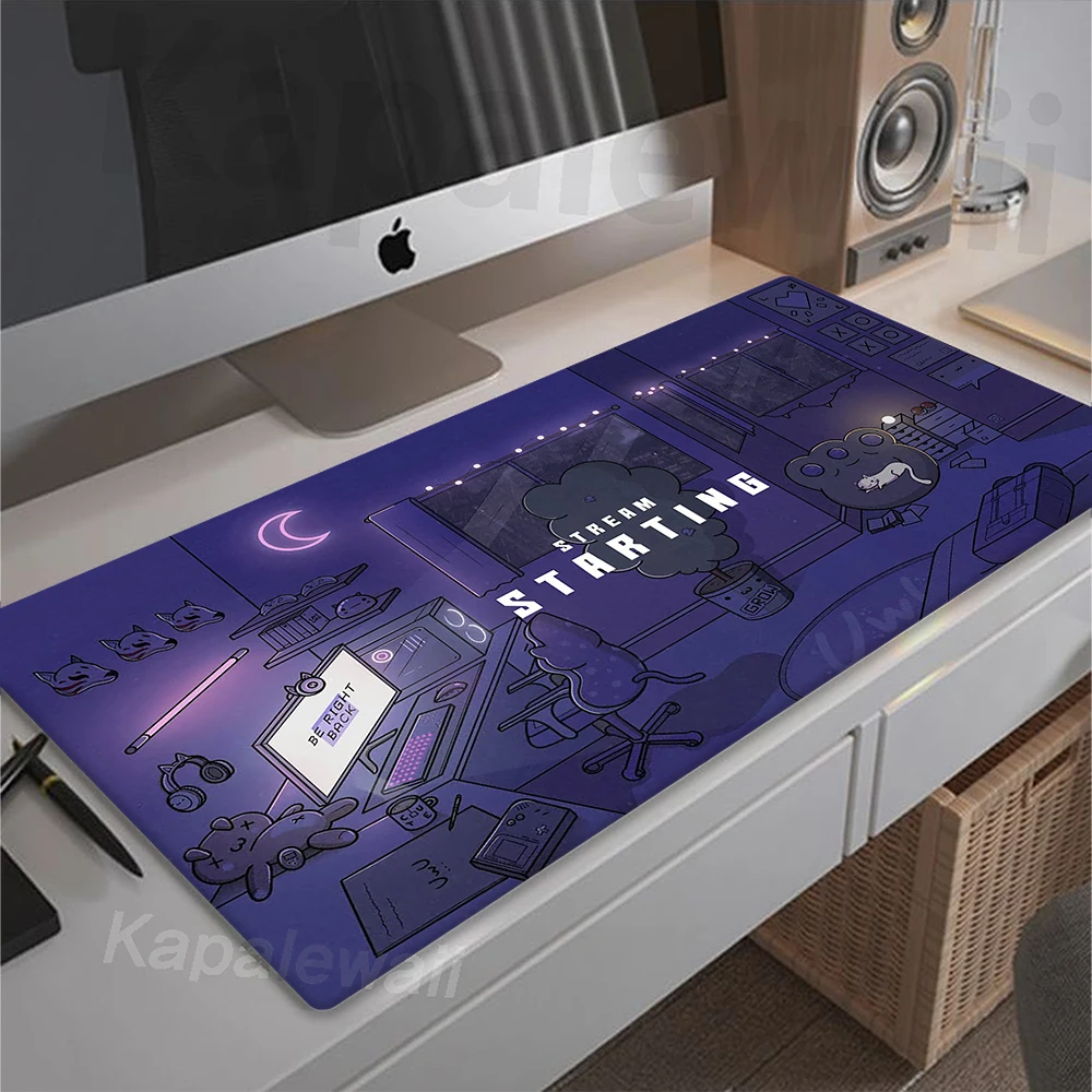 Gamer Anime Kawaii Cute Mousepad Large Gaming Mouse Pad Computer Speed Keyboard Pad blocco bordo Mouse Mat Cartoon Desk Mat