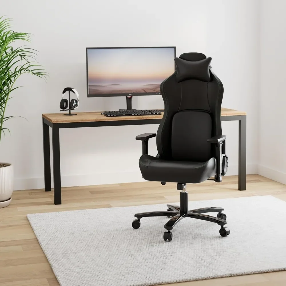 450 lbs High-Back Ergonomic Computer Gaming Chair for Adults, with 4D Adjustable Armrests and Memory Foam Headrest