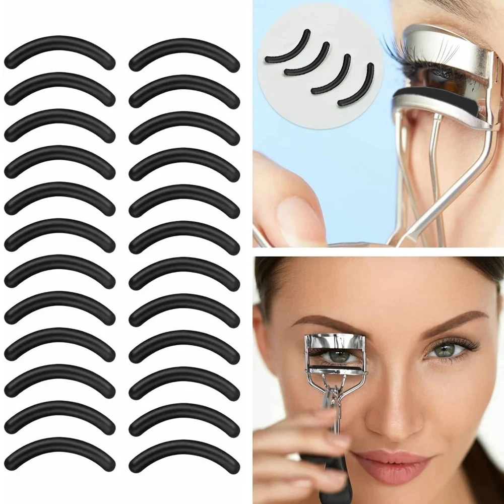 24 Pcs Eyelash Curler Refill Eyelash Curler Pad Silicone Rubber Curler Replacement Refill Pad for Universal Eyelash Curler