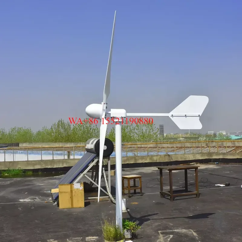 WMWMNU 1kW to 10kW Horizontal Wind Turbine Generator 24V 48V 96V 120V 240V 380V Complete System for Home Industrial Use