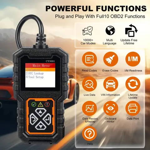 자동차 obd2 코드 스캐너 진단 스캐너 코드 리더 지우기 엔진 오류 코드 읽기 코드 지우기 코드 배터리 테스트 엔진 라이트 수