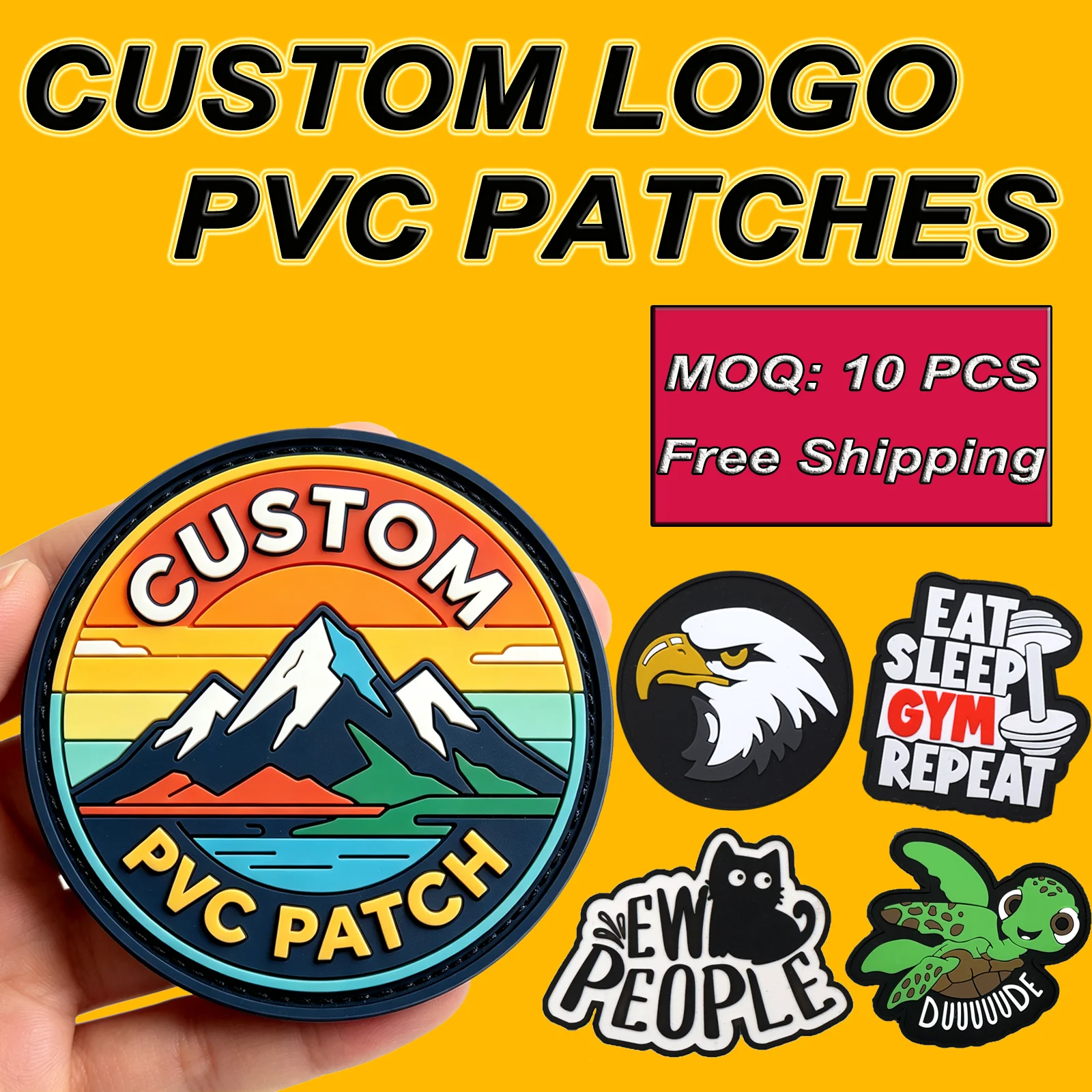 Custom 3D PVC Patches Personalized Rubber Patch Iron On Jackets Hats ...