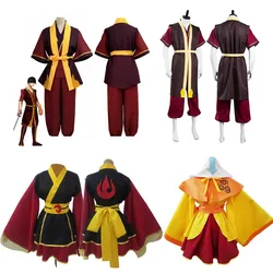 Avatar Zuko Cosplay Top Pants Belt Costume Adult Man Male Fantasia Roleplay Outfits Halloween Carnival Diaguise Suit