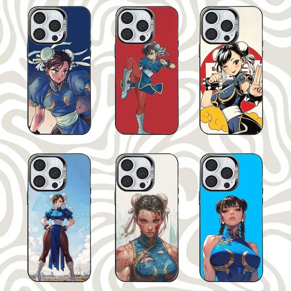 

ChunLi Cool S-Street F-Fighters Phone Case For iPhone 16,15,14,13,12,11,Mini,Pro,SE,MAX Black Matte Shockproof Cover