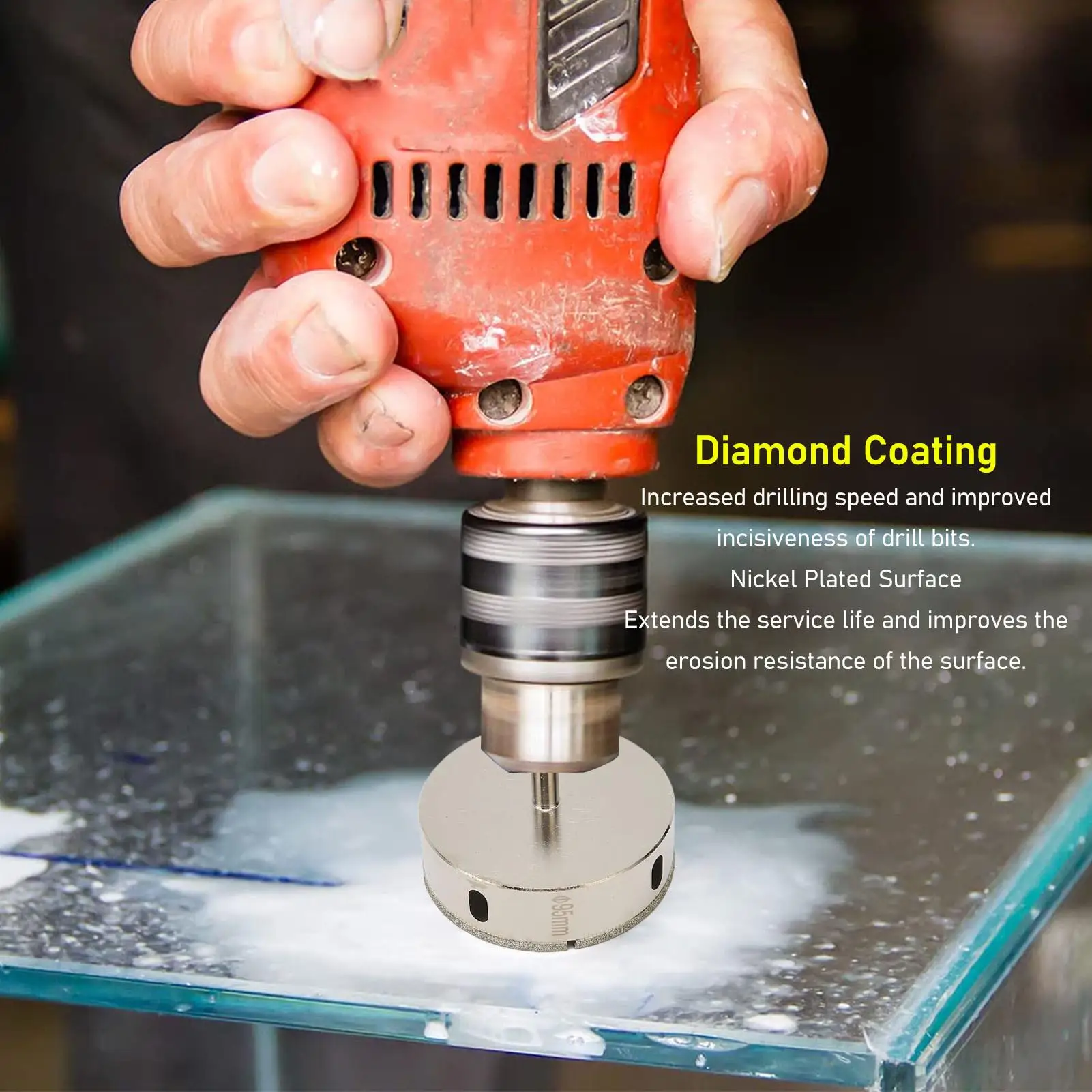 High-Speed Rotary Hole Saw Bit for Ceramic Porcelain Tiles Glass Marble Quartz