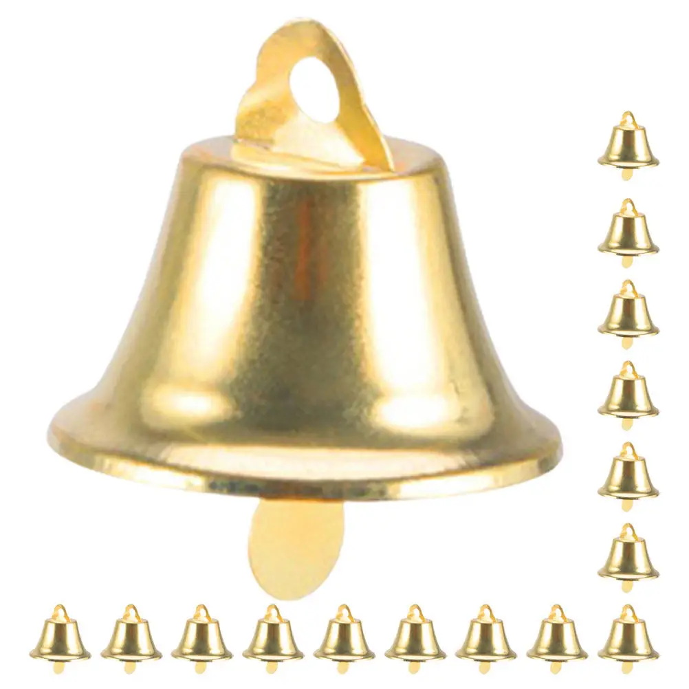 100Pcs Gold DIY Bell Ornaments Small Craft Bells Hanging Mini Bell Pendants for Christmas Tree Decoration Craft Supplies view 6