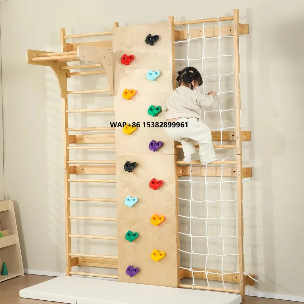 In Stock Factory Wholesale 9 in 1 Indoor Playground Multiple Type Fun Climbing Frame Children Rock Climbing Walls