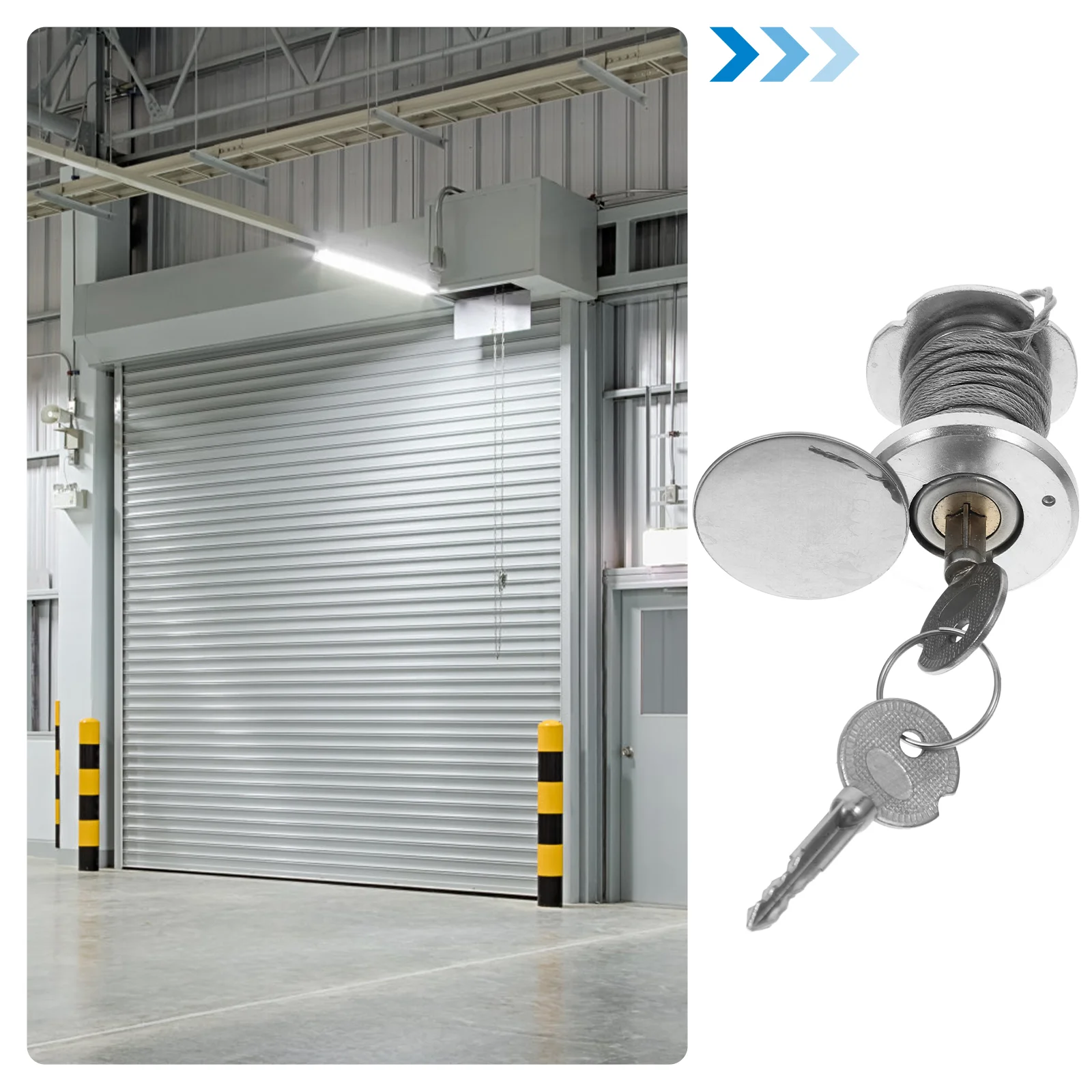 Flap Door Lock Garage Opener Wall Mount Quick Release Kit Handle Shed Emergency Key Hardware Replacement Switch