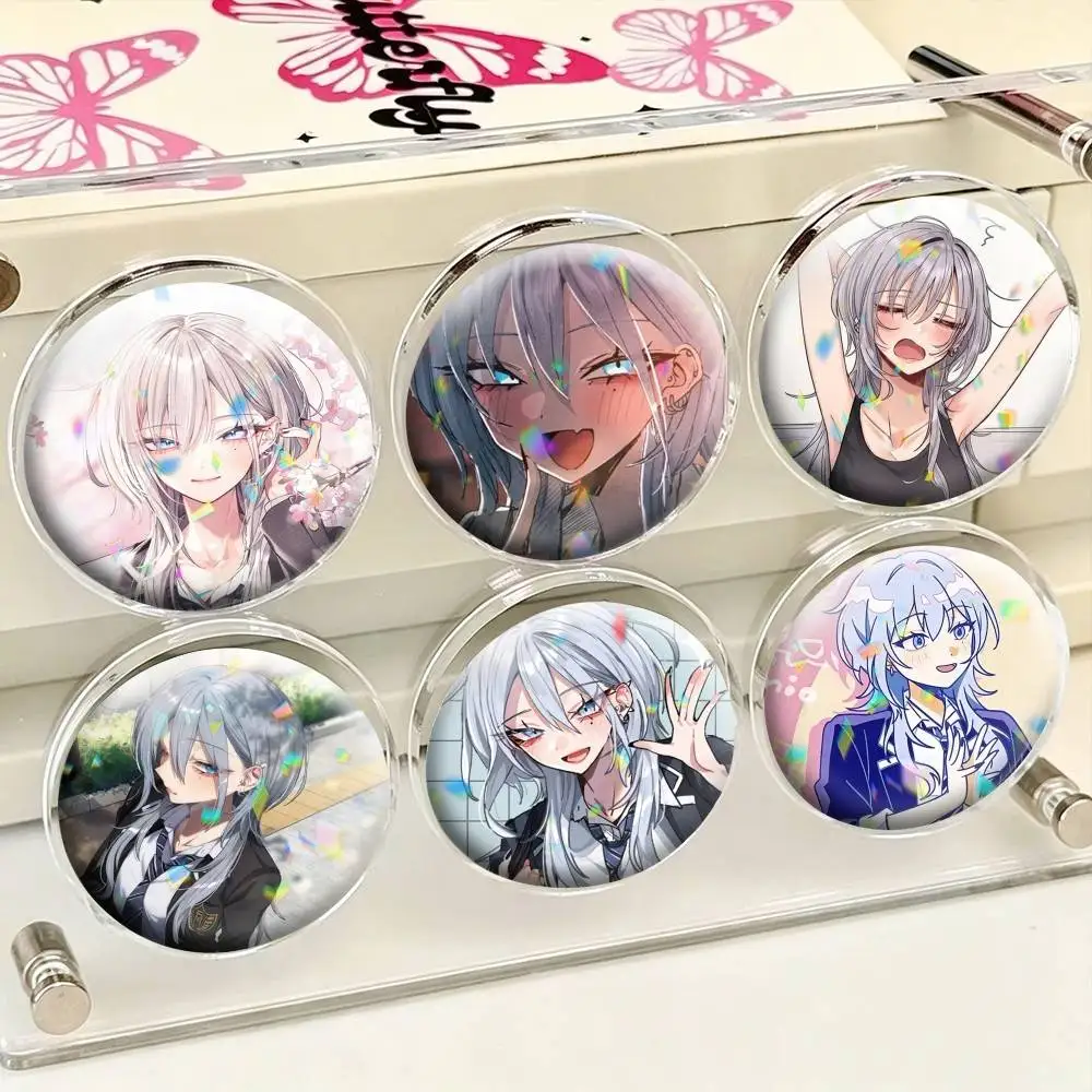 Haimiya Senpai Wa Kowakute Kawaii  25 32 44 58 75mm Badges Personalized Round Brooches Pins Accessory Gift