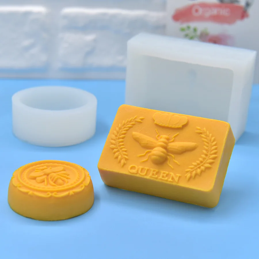 3D Bee Honeycomb Silicone Soap Mold DIY Handmade Geometric Polygon Beehive Aromatherapy Candle Molds Desktop Decor