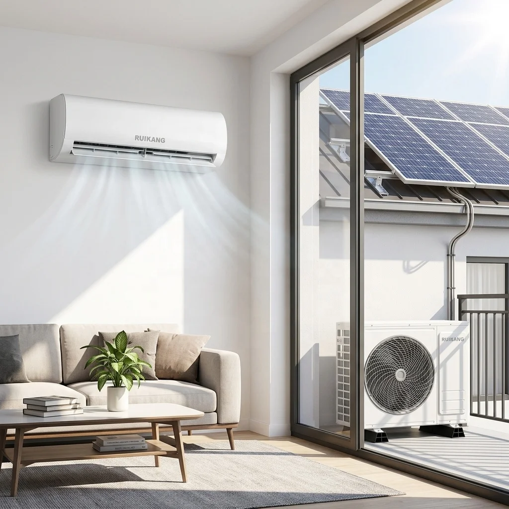 2Ton 24000BTU Household Solar Hybrid ACDC Inverter Split Air Conditioner Cooling Heating Low Energy Consumption