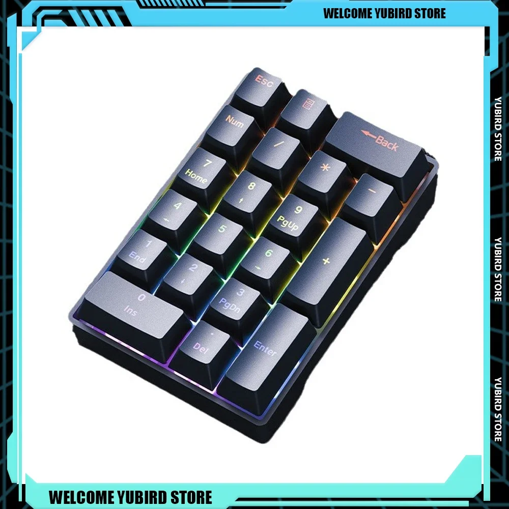 RUIYI F20 Digital Mini Mechanical Keyboards Portable Wired Laptop Office RGB Light Gaming Keypad Mechanical Lap Accessories Gift