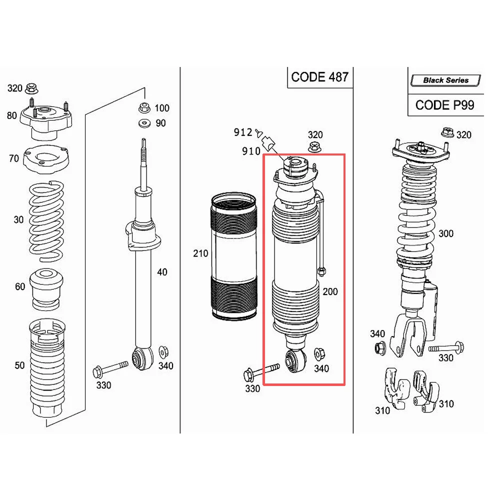 

1Pair Rear ABC Hydraulic Shock Absorber with ADS For Mercedes Benz R230 SL 350 500 600 2001-2012 2303200213 2303200213 Brand New