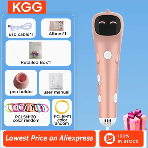 Low Temperature 3D Printing Pen PCL Filament Anti-Scald Digital Display DIY For 3D Drawing Pen Girls Boys Gift Toys